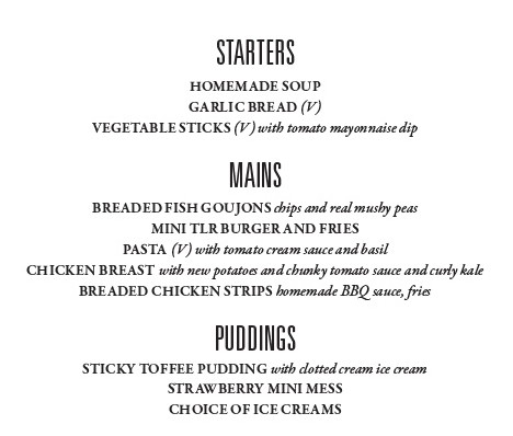 Starters menu restaurant